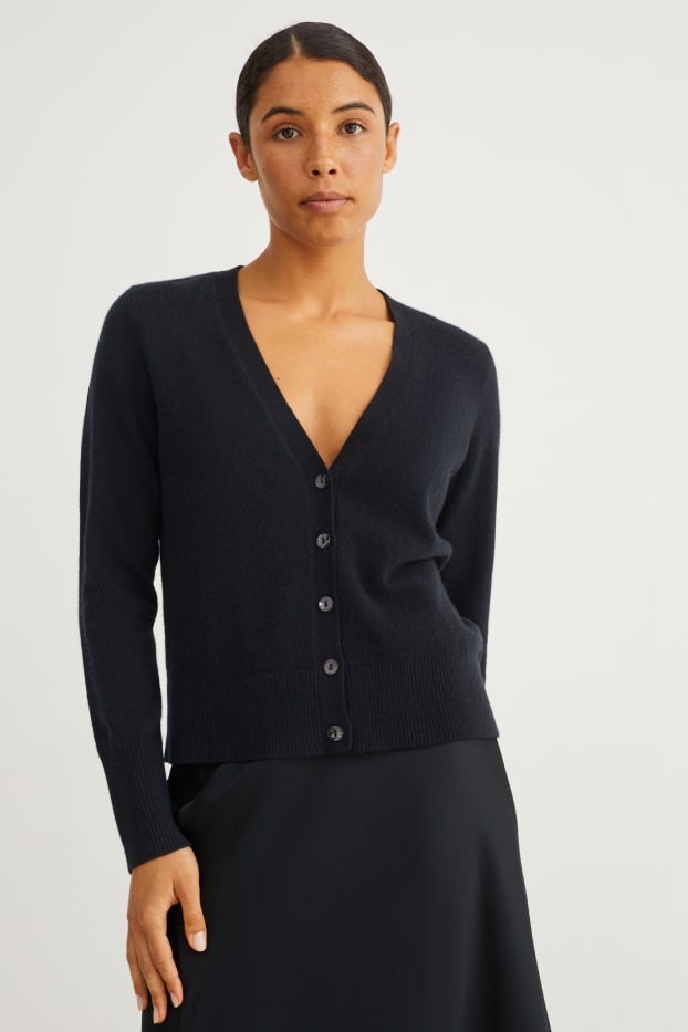 Women - Cashmere cardigan - black