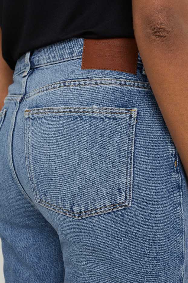 Femei - Straight jeans - talie înaltă - denim-albastru
