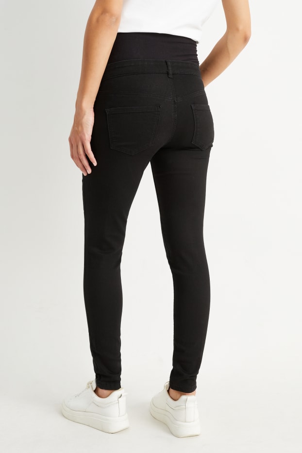 Damen - Umstandsjeans - Skinny Jeans - schwarz