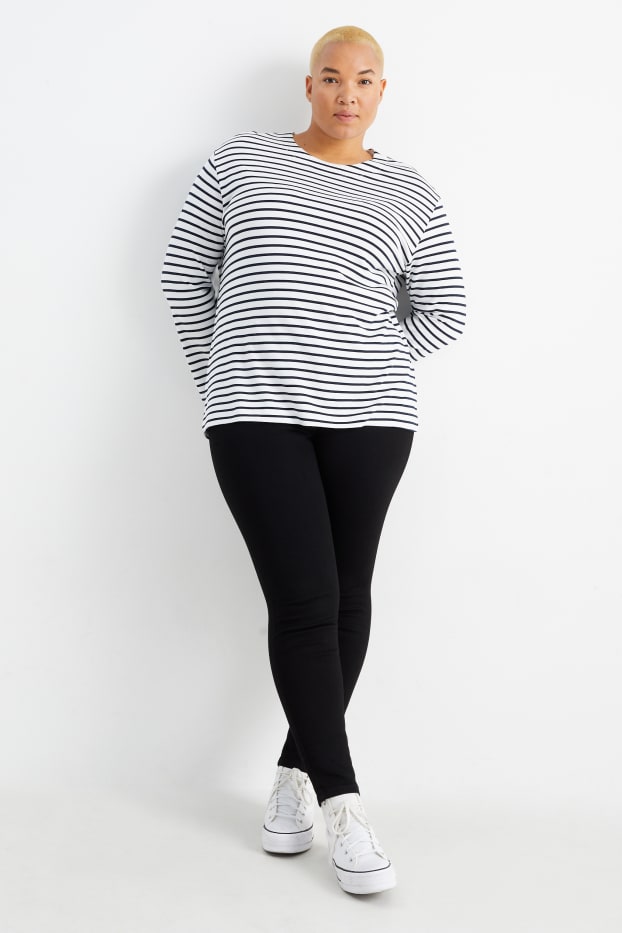 Femei - Jegging jeans - talie înaltă - negru