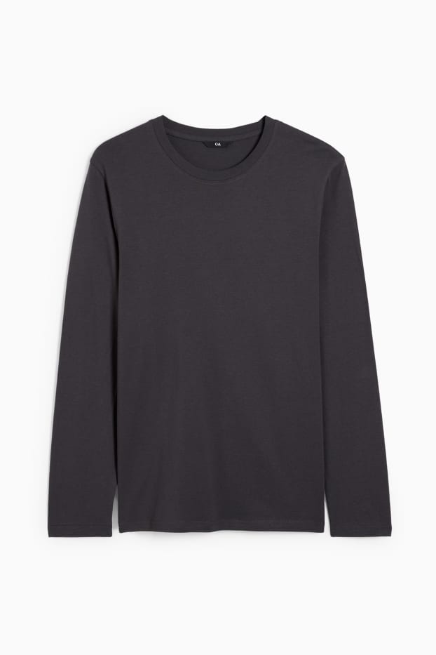 Uomo - Maglia a maniche lunghe - grigio scuro