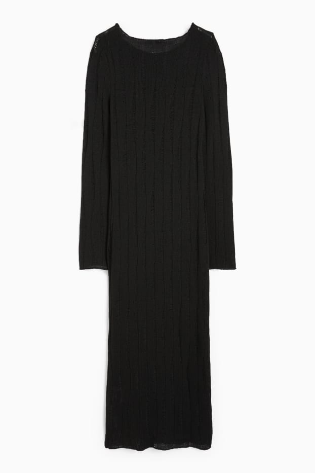 Femmes - Robe en maille - noir