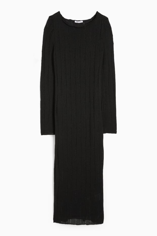 Femmes - Robe en maille - noir