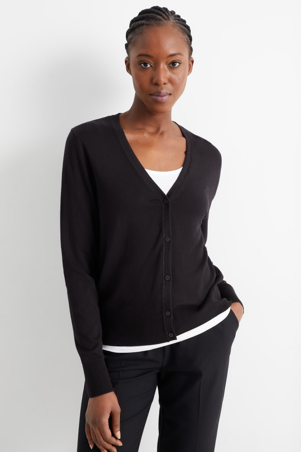 Donna - Cardigan basic - nero