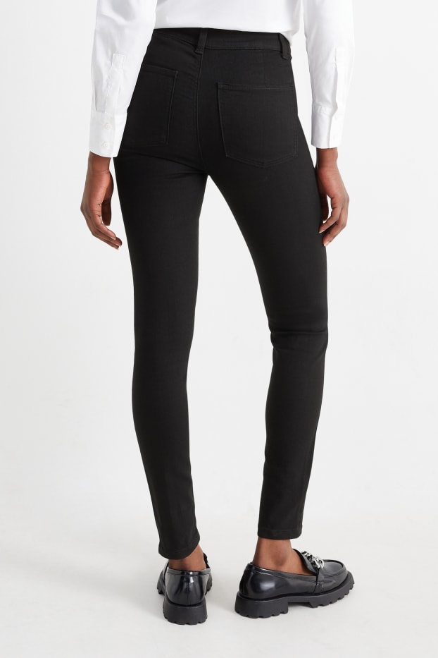 Femmes - Jegging jean - high waist - noir