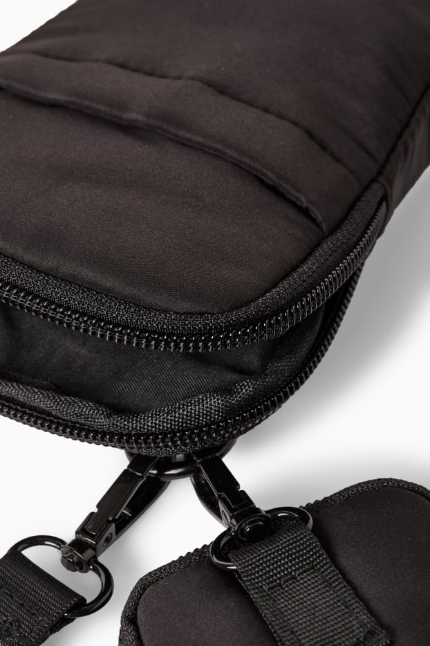 Damen - Set - Handytasche und Portemonnaie - 2 teilig - schwarz