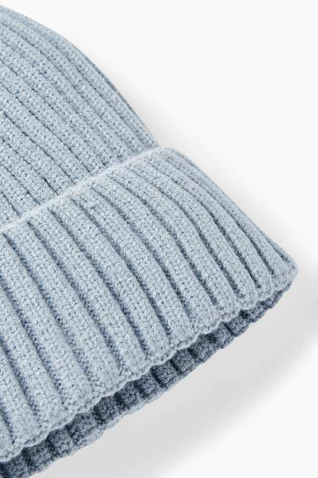 Enfants garçons - Bonnet de maille - bleu