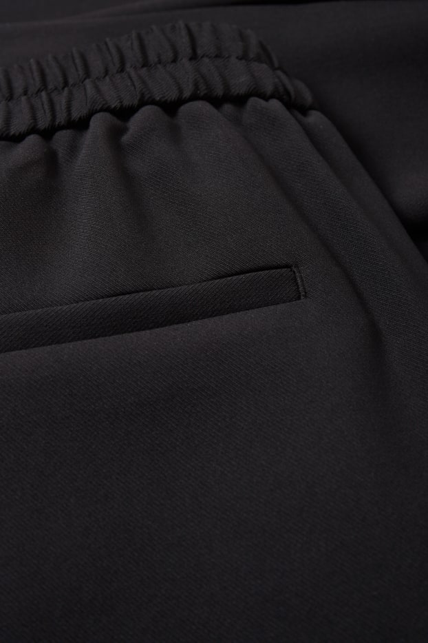 Femei - Pantaloni de stofă - talie înaltă - straight fit - negru