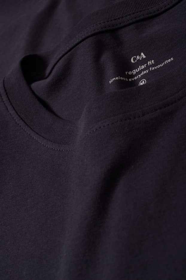 Damen - Basic-T-Shirt - dunkelblau