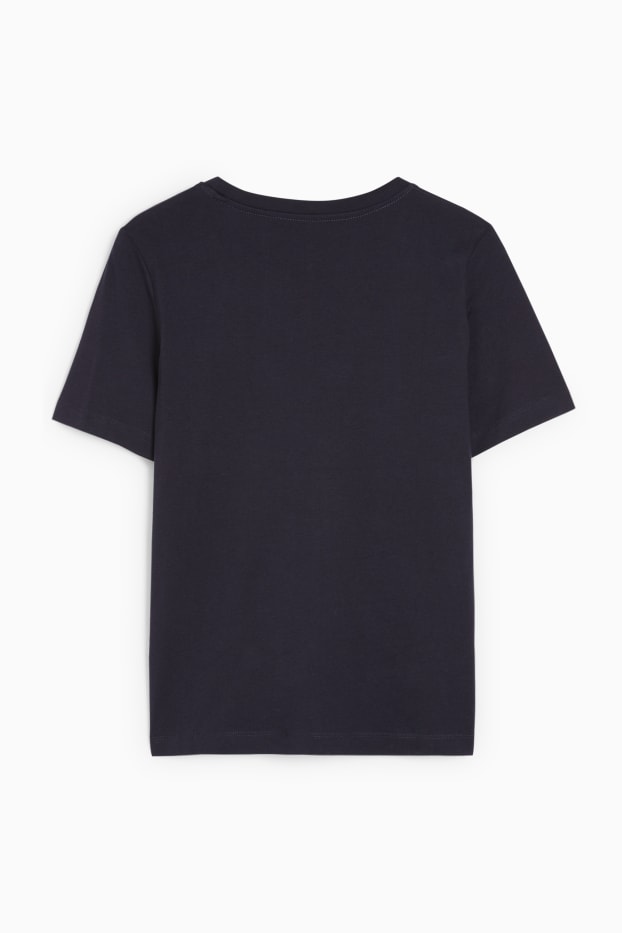 Damen - Basic-T-Shirt - dunkelblau