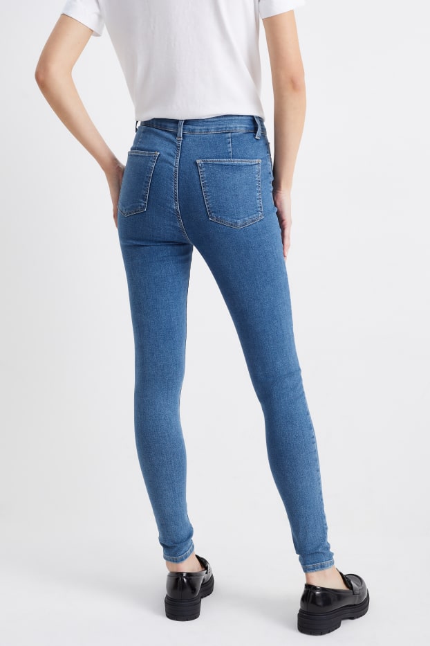 Femei - Jegging jeans - talie înaltă - denim-albastru