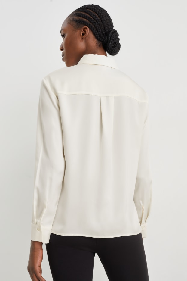 Damen - Business-Bluse - weiß