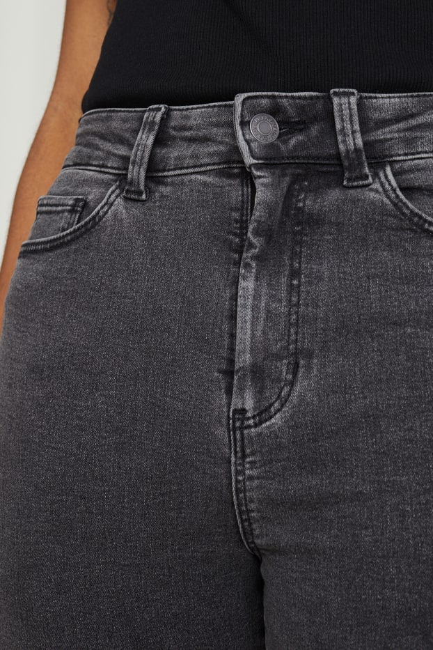 Dámské - Jegging jeans - high waist - džíny - tmavošedé