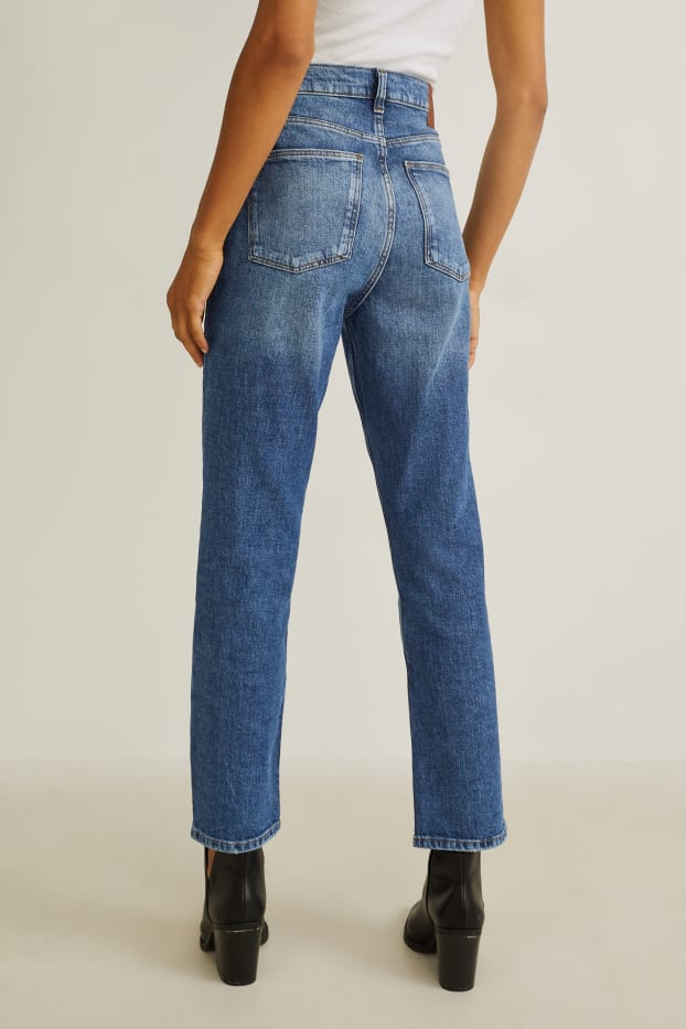 Damen - Straight Jeans - High Waist - LYCRA® - jeansblau