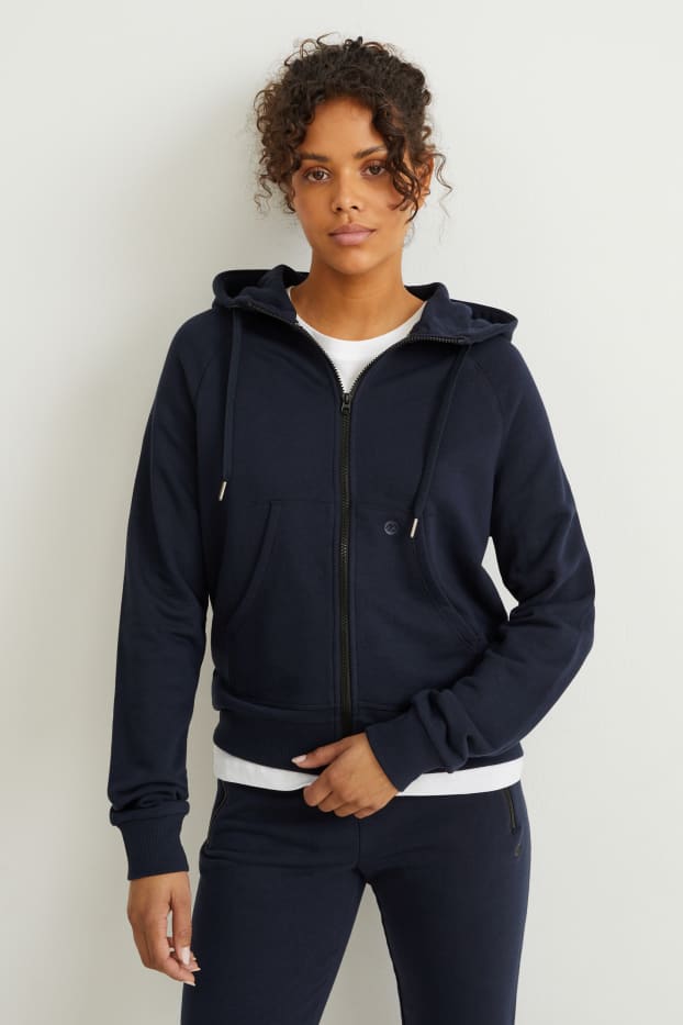 Women - Active zip-through hoodie - dark blue