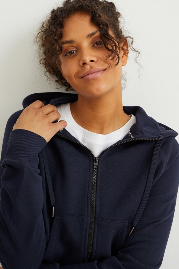 Women - Active zip-through hoodie - dark blue