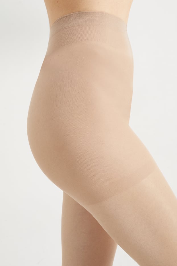 Dames - Set van 2 - panty - 20 DEN - beige