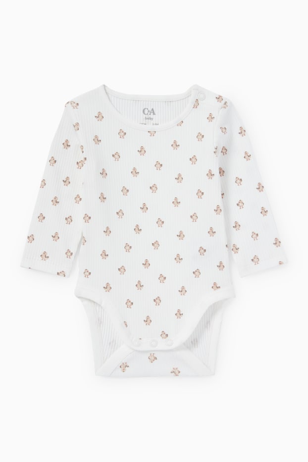 Miminka - chlapci - Kuřátka - body pro miminka - krémově bílá
