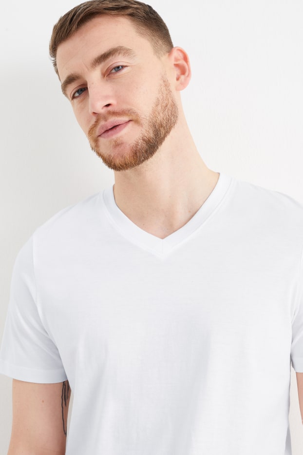 Heren - T-shirt - regular fit  - wit