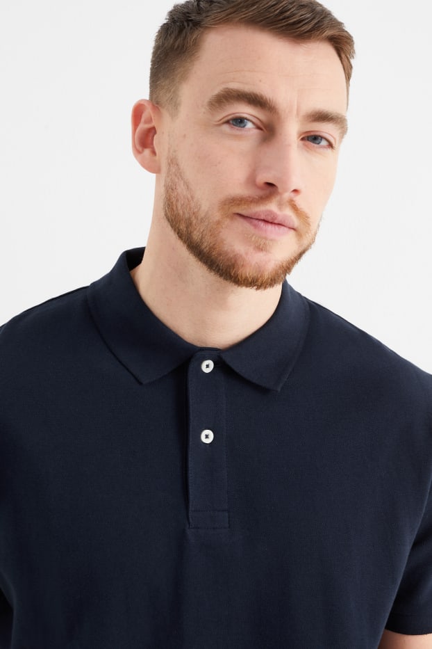 Hommes - Polo - bleu foncé