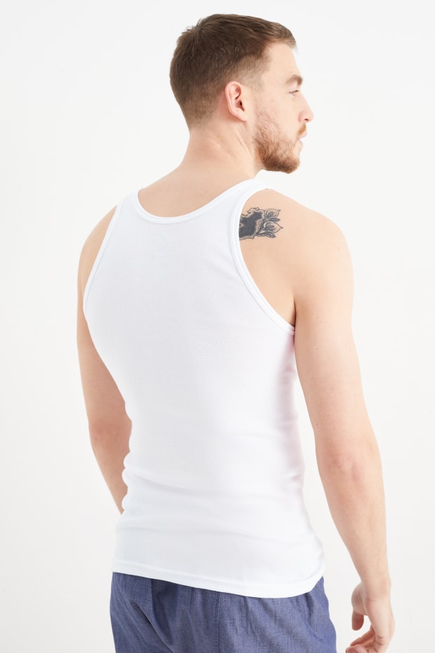 Uomo - Confezione da 2 - canottiera - bianco