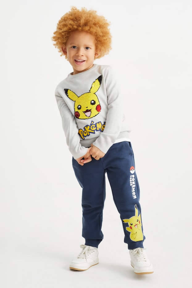 Enfants garçons - Lot de 3 - Pokémon - pantalon de jogging - bleu foncé