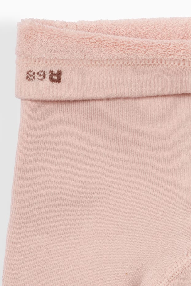 Bebés niñas - Ciervos - leotardos antideslizantes para bebé - rosa