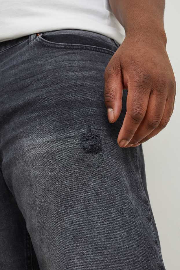 Heren - Korte spijkerbroek - LYCRA® - jeansgrijs
