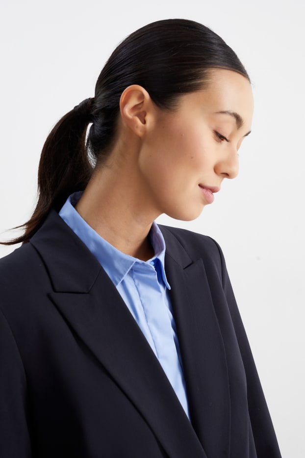Femmes - Blazer de bureau - regular fit - Mix & Match - bleu foncé