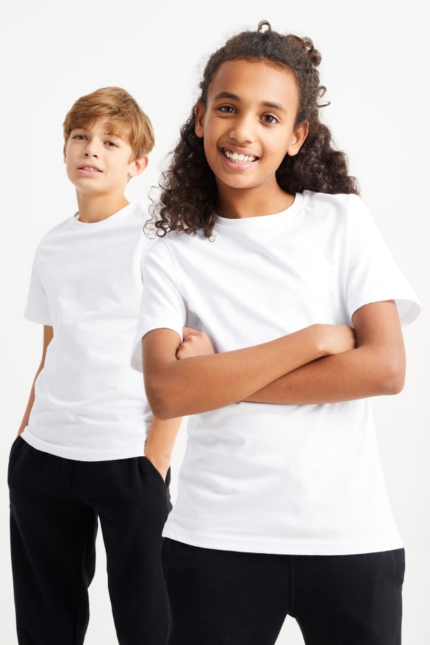 Children Boys - Short sleeve T-shirt - genderneutral - white