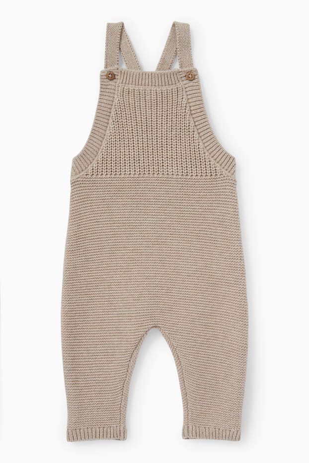 Bébés garçons - Salopette en maille pour bébé - marron clair