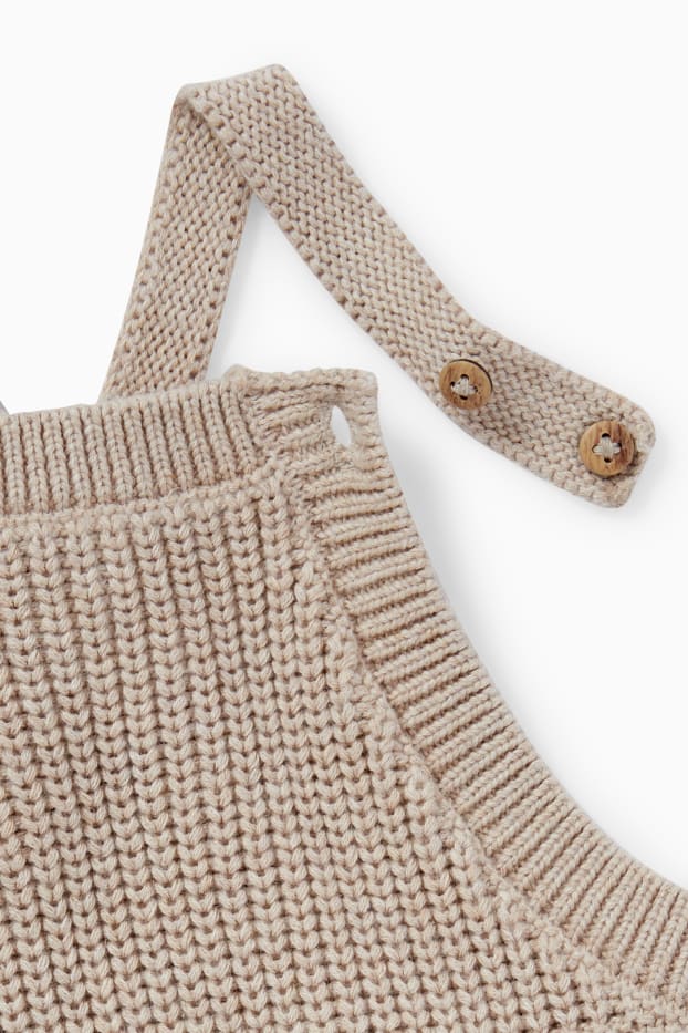 Bébés garçons - Salopette en maille pour bébé - marron clair