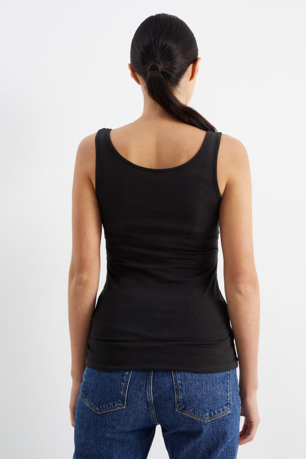 Femmes - Lot de 2 - caracos basiques - blanc / noir