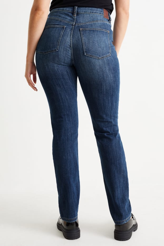 Femmes - Slim jean - high waist - jean bleu