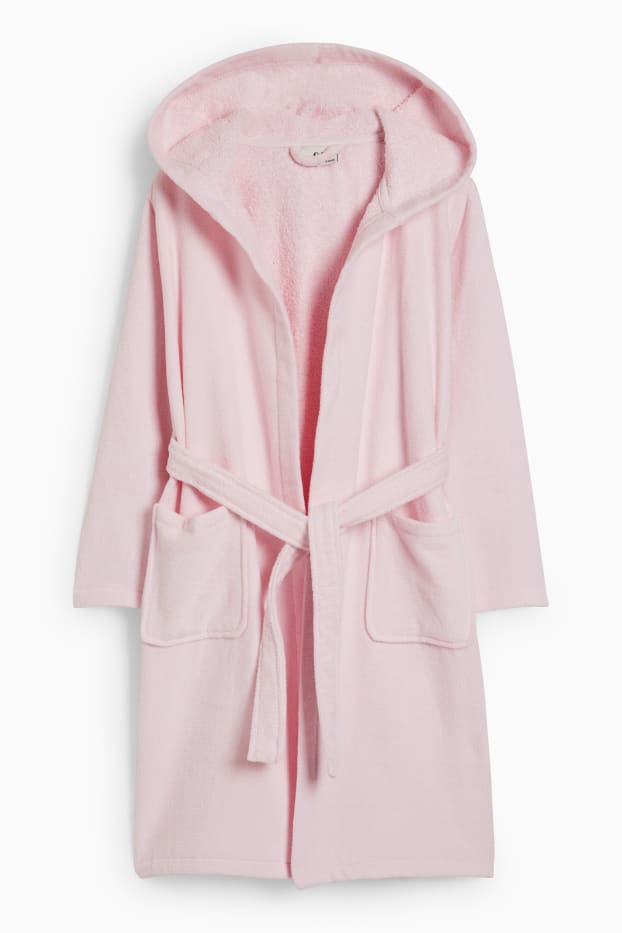 Bambine - Accappatoio con cappuccio - rosa