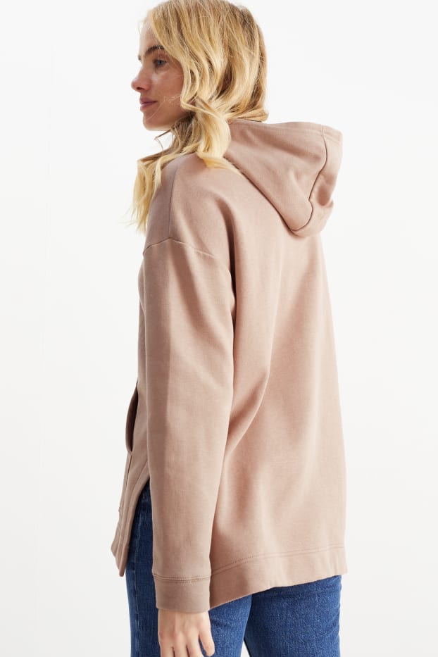 Dames - Basic hoodie - beige