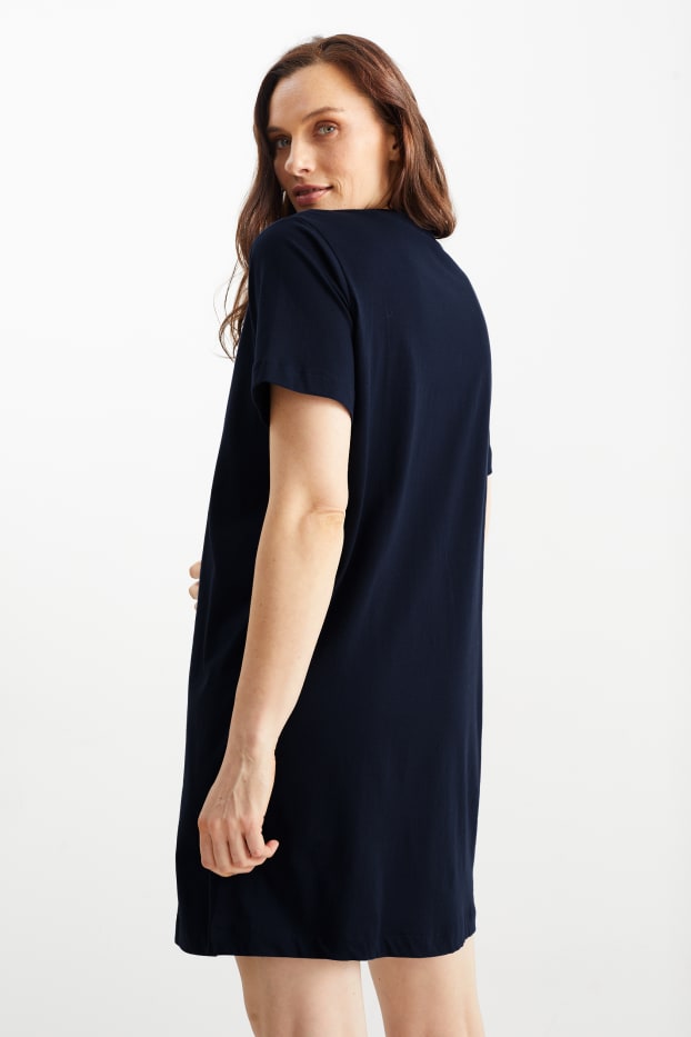 Donna - Camicia da notte - Snoopy - blu scuro