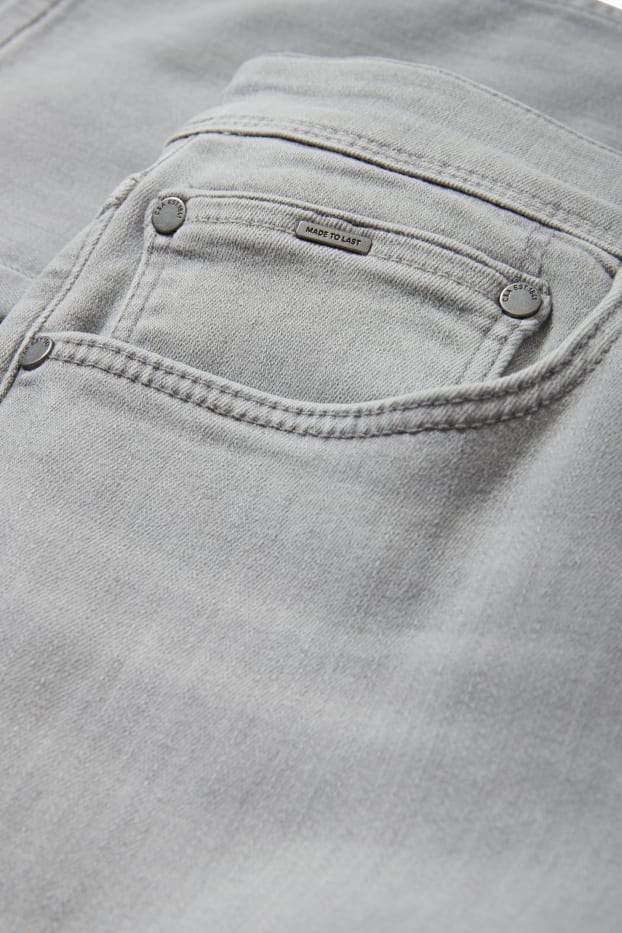 Pánské - Slim jeans - džíny - světle šedé