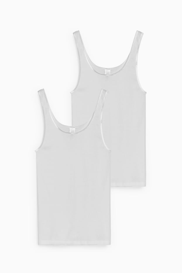 Femmes - Lot de 2 - maillots de corps - blanc