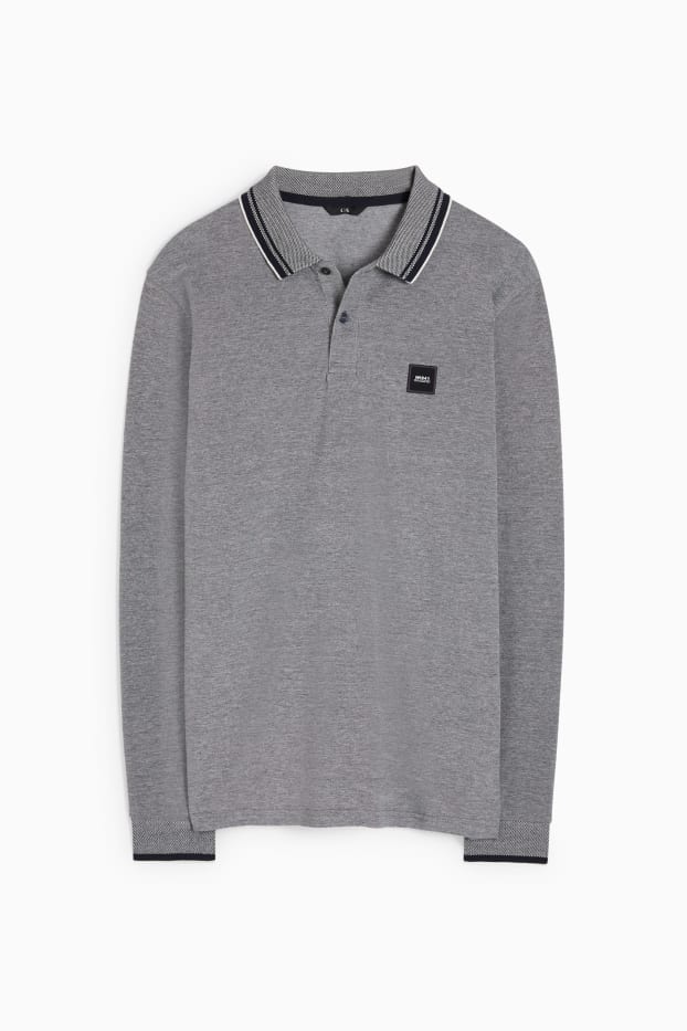 Men - Polo shirt - gray-melange