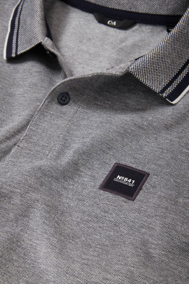 Men - Polo shirt - gray-melange