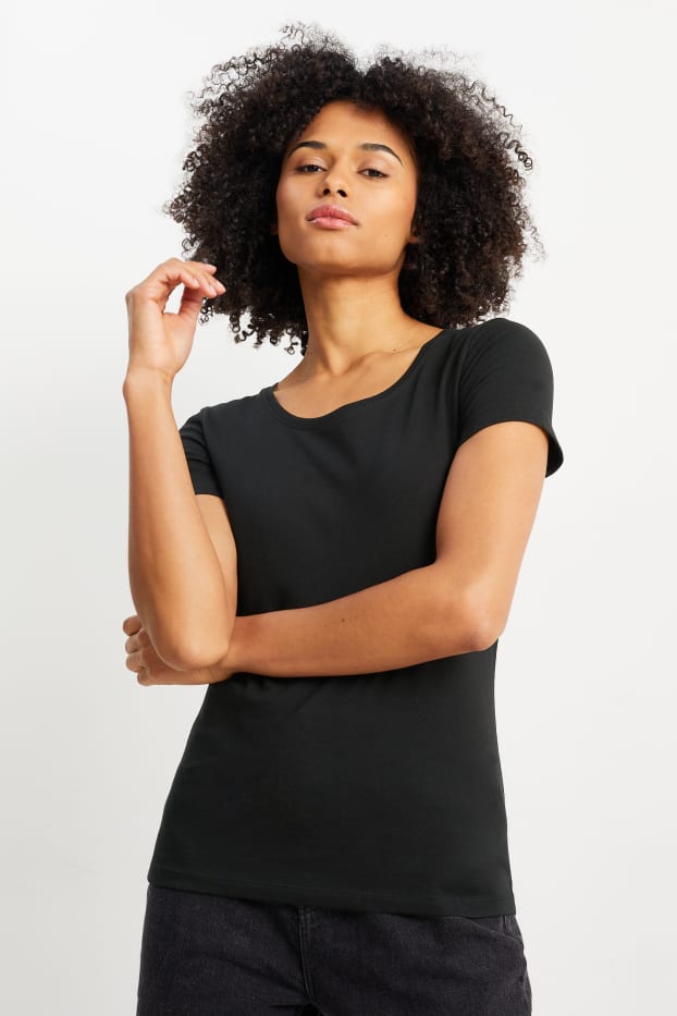 Donna - T-shirt basic - nero
