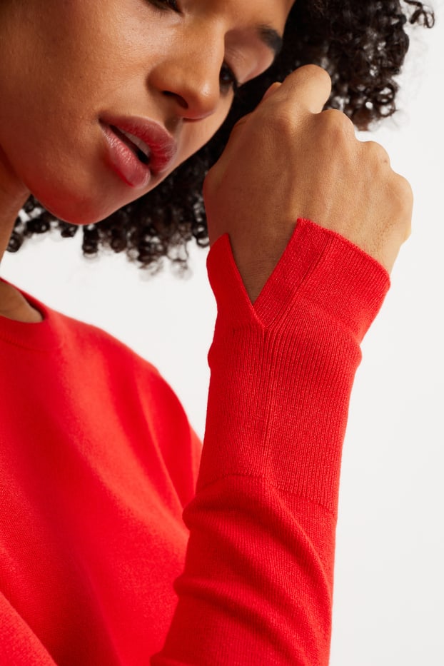 Damen - Pullover - rot