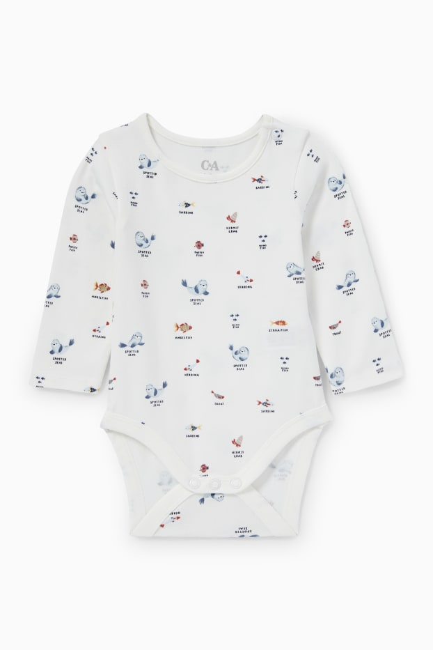 Baby Jungen - Meerestiere - Baby-Outfit - 2 teilig - helljeansblau