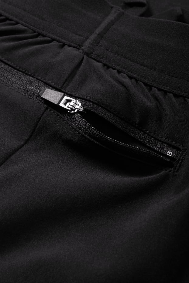 Herren - Funktions-Shorts - 4 Way Stretch - 2-in-1-Look - schwarz