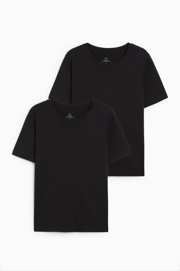 Femmes - Lot de 2 - T-shirts  - noir