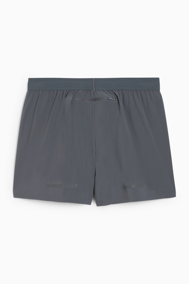 Herren - Funktions-Shorts - 4 Way Stretch - 2-in-1-Look - grau