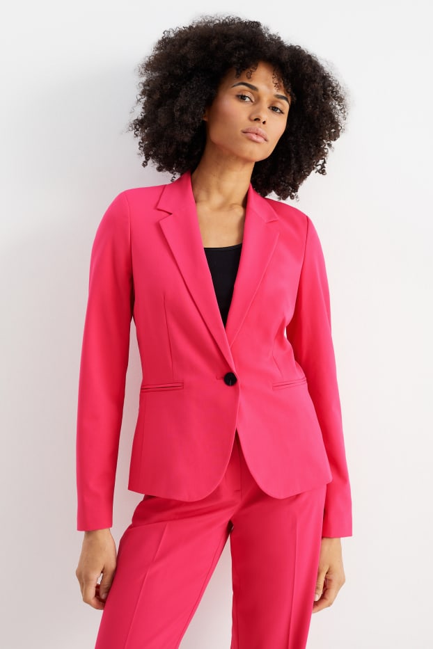 Women - Business blazer - fitted - pink
