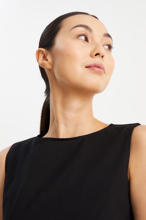 Damen - Etuikleid - Mix & Match - schwarz
