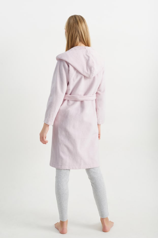 Bambine - Accappatoio con cappuccio - rosa